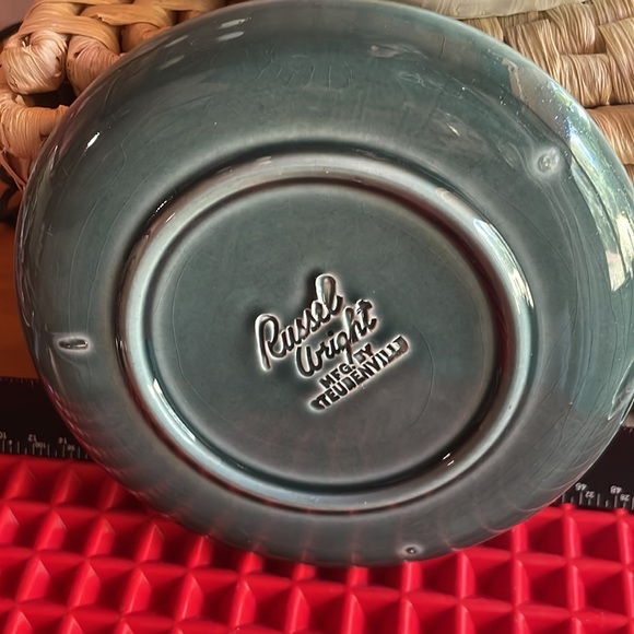 RUSSEL WRIGHT by STEUBENVILLE BY ANTIQUE BLUE-GREEN TEACUP AND SAUCER - Picture 11 of 13